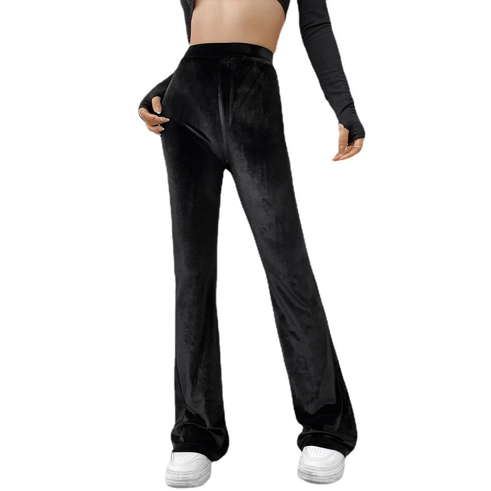 Hohe, bequeme Velvet-Hosen
