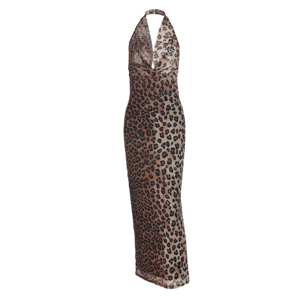 Ärmelloses Damen-Leopardenkleid