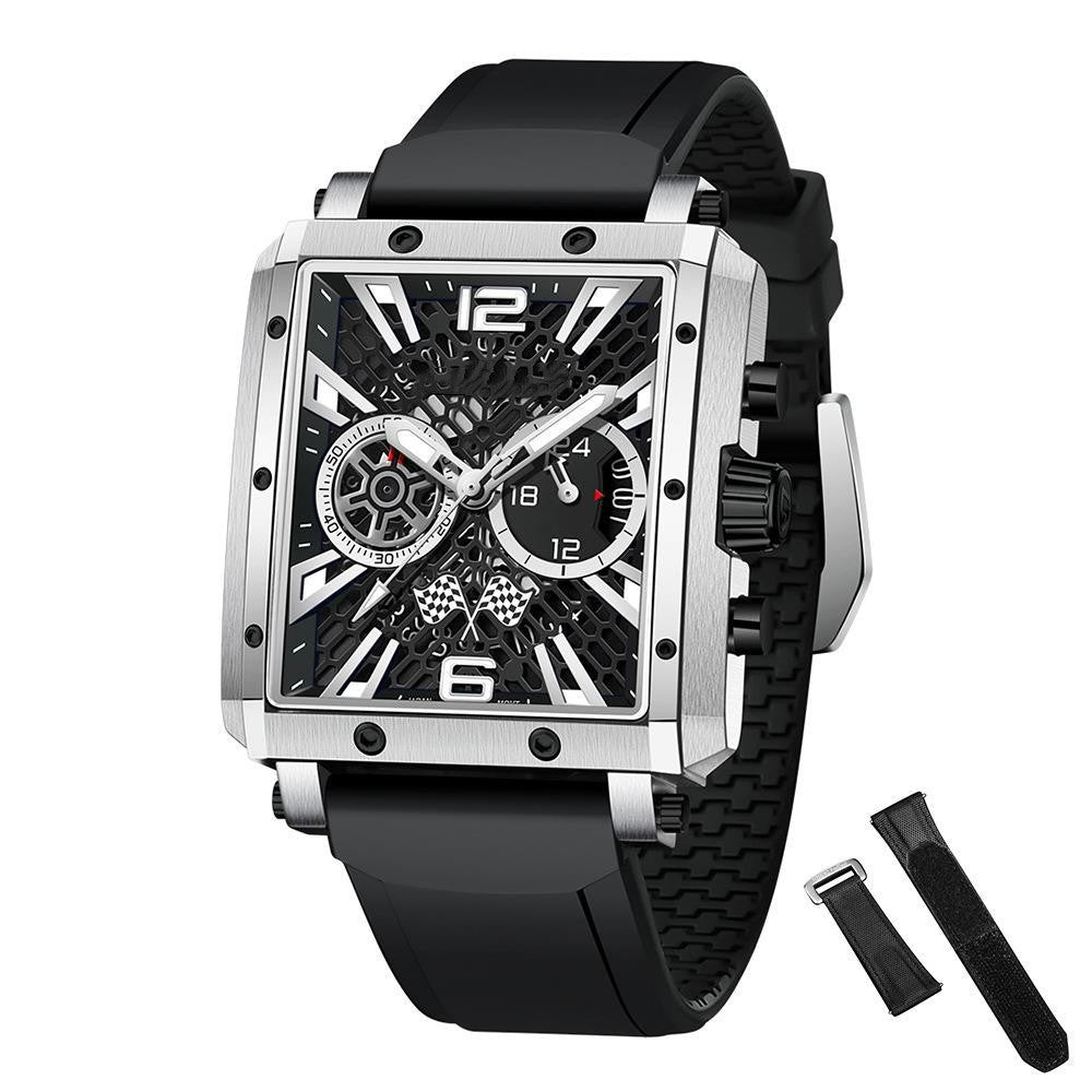 Herrenuhr aus feinem Stahl, Quarz, multifunktional | LuxeStyle
