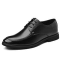 Schwarze Leder-Schnürschuhe für Herren