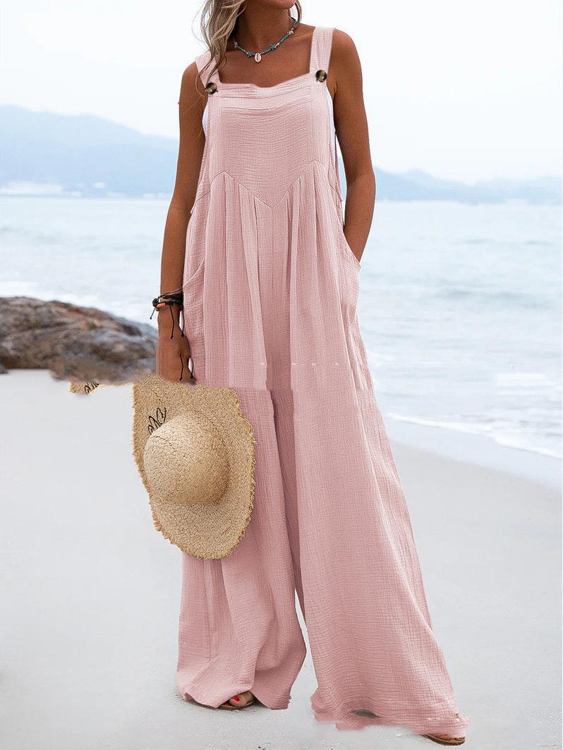 Ärmelloser Jumpsuit im Ethno-Stil