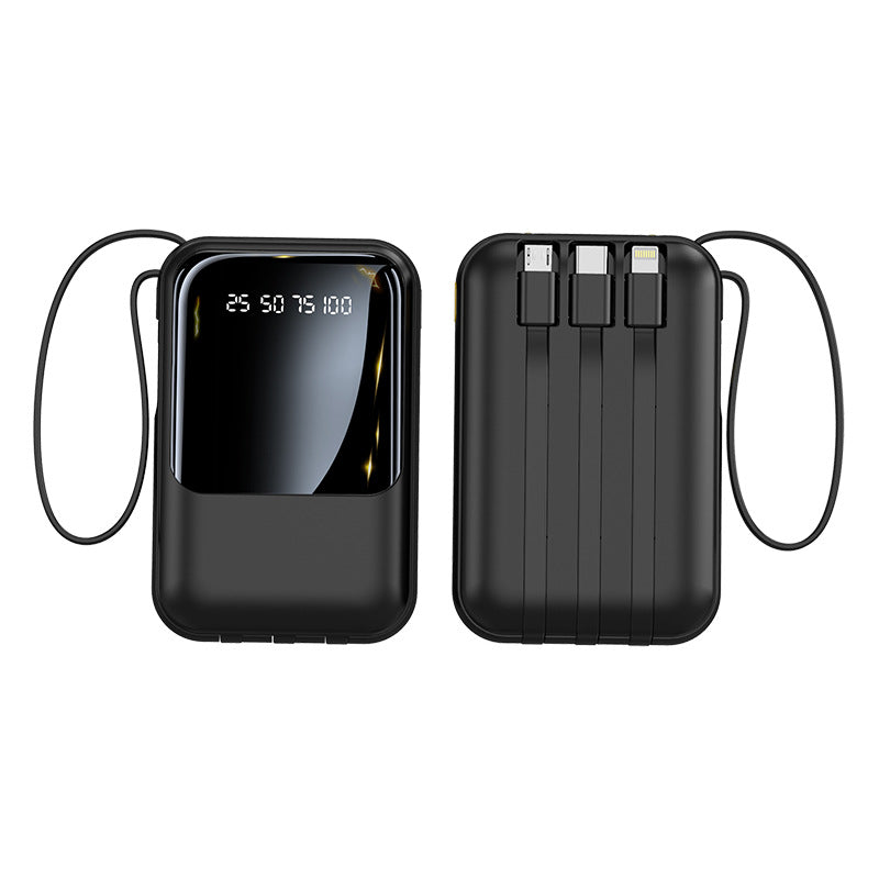 Kompakte Powerbank mit Schnellladekabel