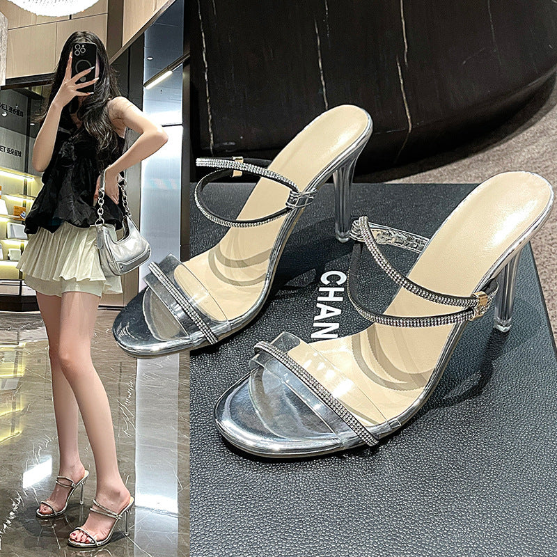Stiletto-Pantoletten mit Strass – Bild 2 | LuxeStyle