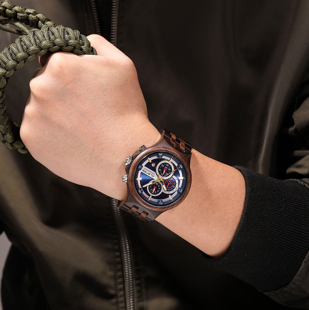 Herren-Armbanduhr aus Holz, Sportlich Elegant – Bild 2 | LuxeStyle
