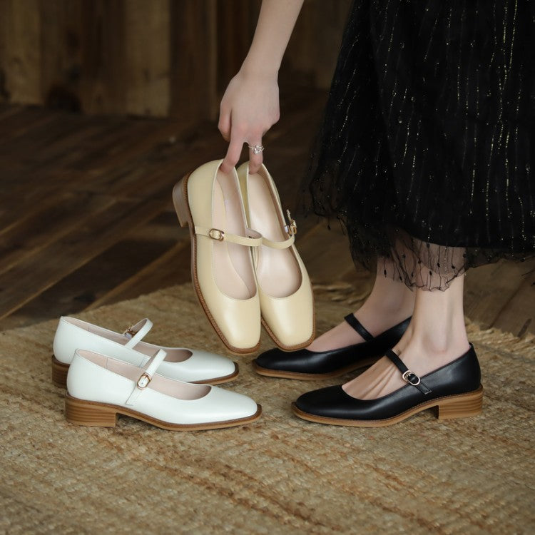 Retro-Halbschuhe mit mittlerem Absatz