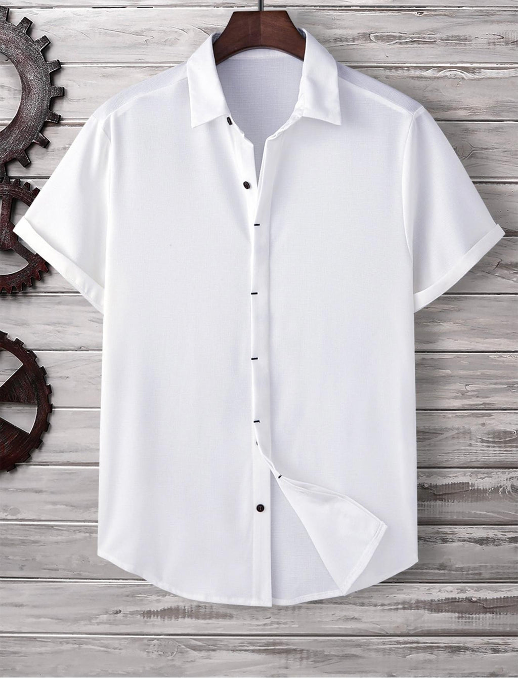 Kurzarm-Shirt für Herren – locker, einfarbig – Bild 5 | LuxeStyle