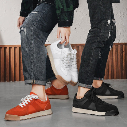 Retro Casual Sneaker aus Kunstleder