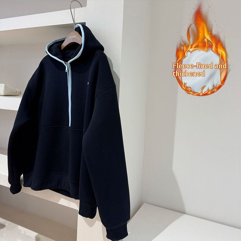 Warmer Pullover mit Kapuze