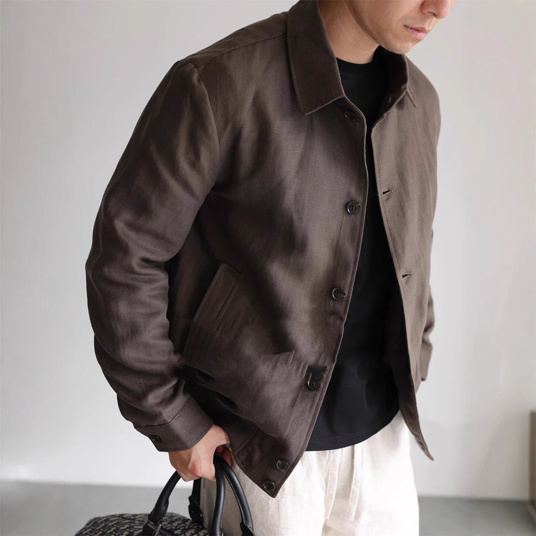 Leichte Herrenjacke mit Linen-Futter