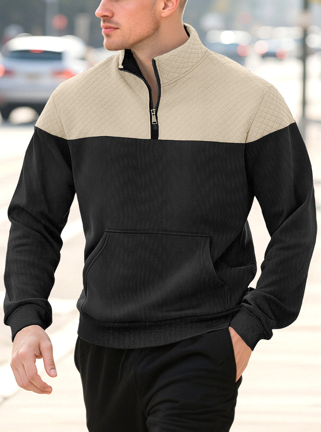 Strickjacke mit Reissverschluss für Herren | LuxeStyle
