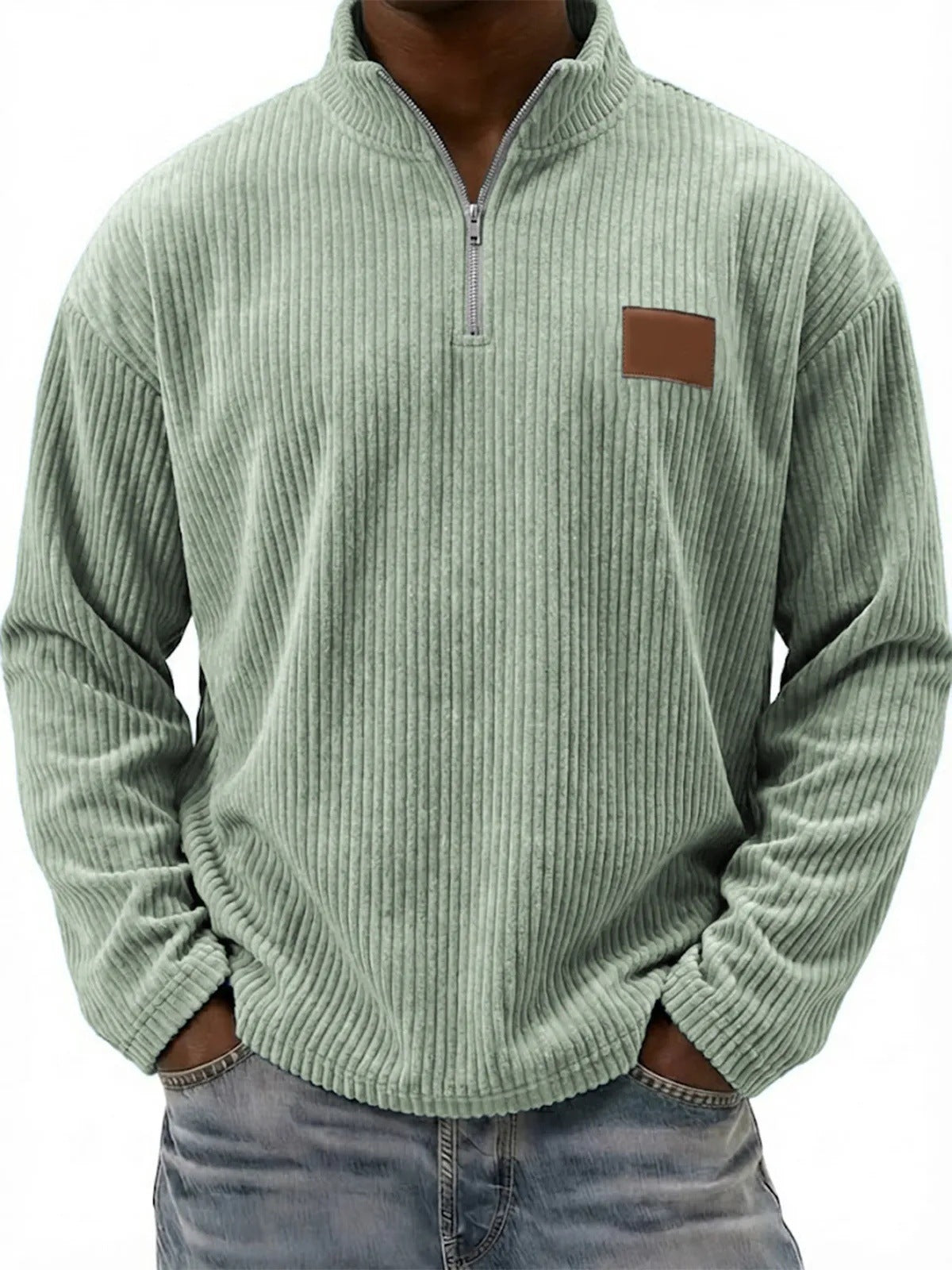 Retro-Cordonpullover mit Stehkragen – Bild 11 | LuxeStyle