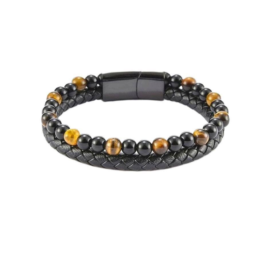 Mehrschichtiges Lederarmband für Herren – Bild 2 | LuxeStyle