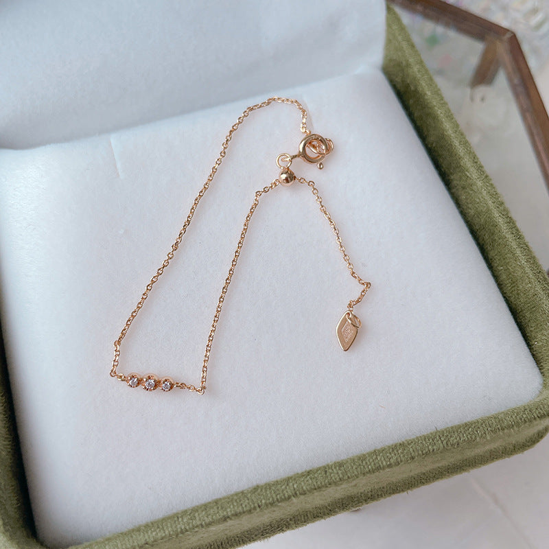 Armband mit drei Diamanten und Wassertropfen | LuxeStyle