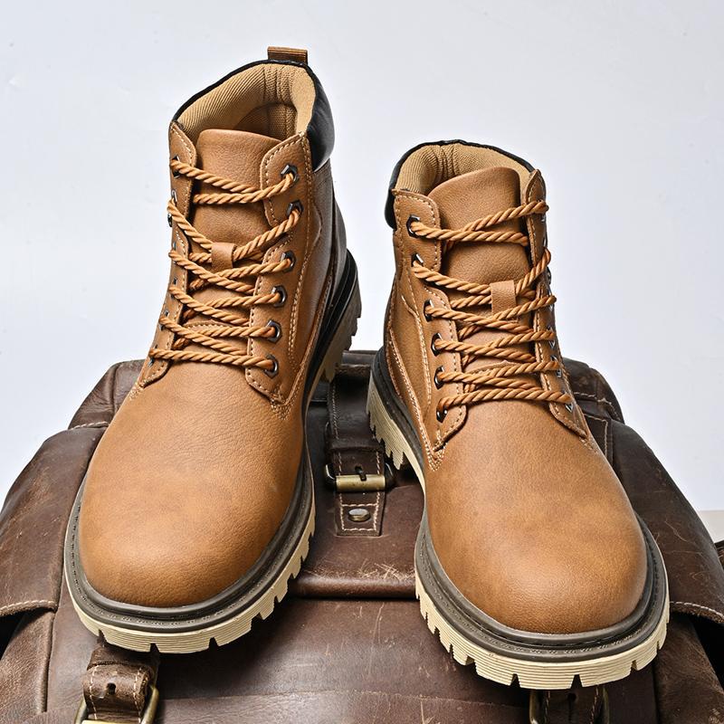 Lässige Mid-Top Martin Boots aus Leder