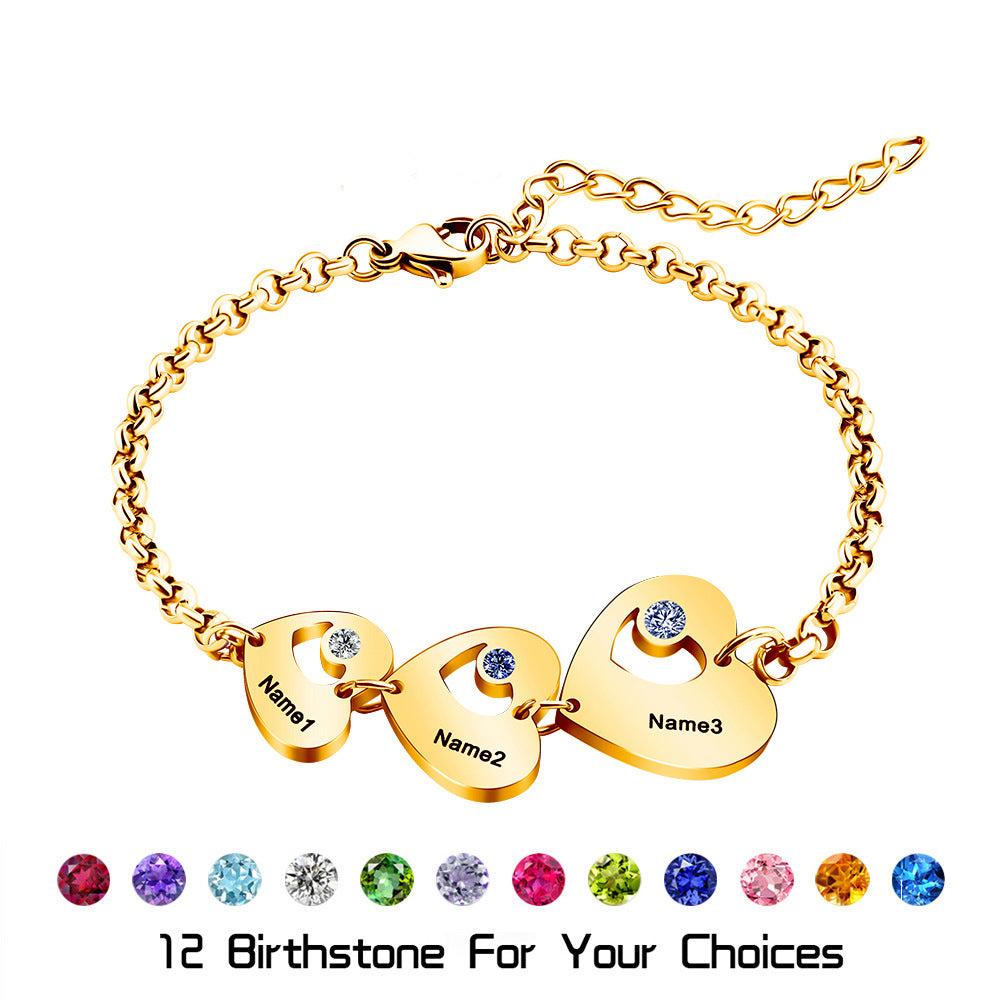 Gravierbares Armband mit Herzanhänger