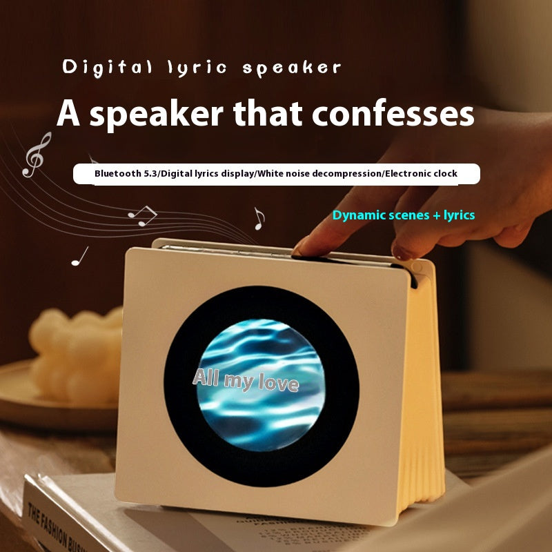 Floating Lyrics Bluetooth Speaker Retro