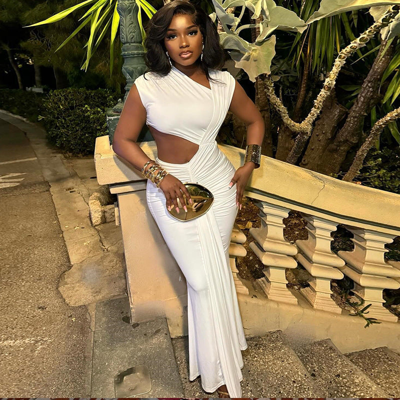 Ärmelloses Off-Shoulder Maxi-Kleid