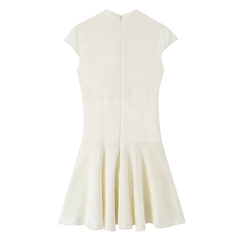 Jacquard Mini-Kleid aus Satin