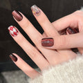 Rotes Cat's Eye Nagelset zum Aufkleben – Bild 1 | LuxeStyle
