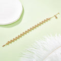 925-Silber Armband Onda Kleeblatt-Glieder