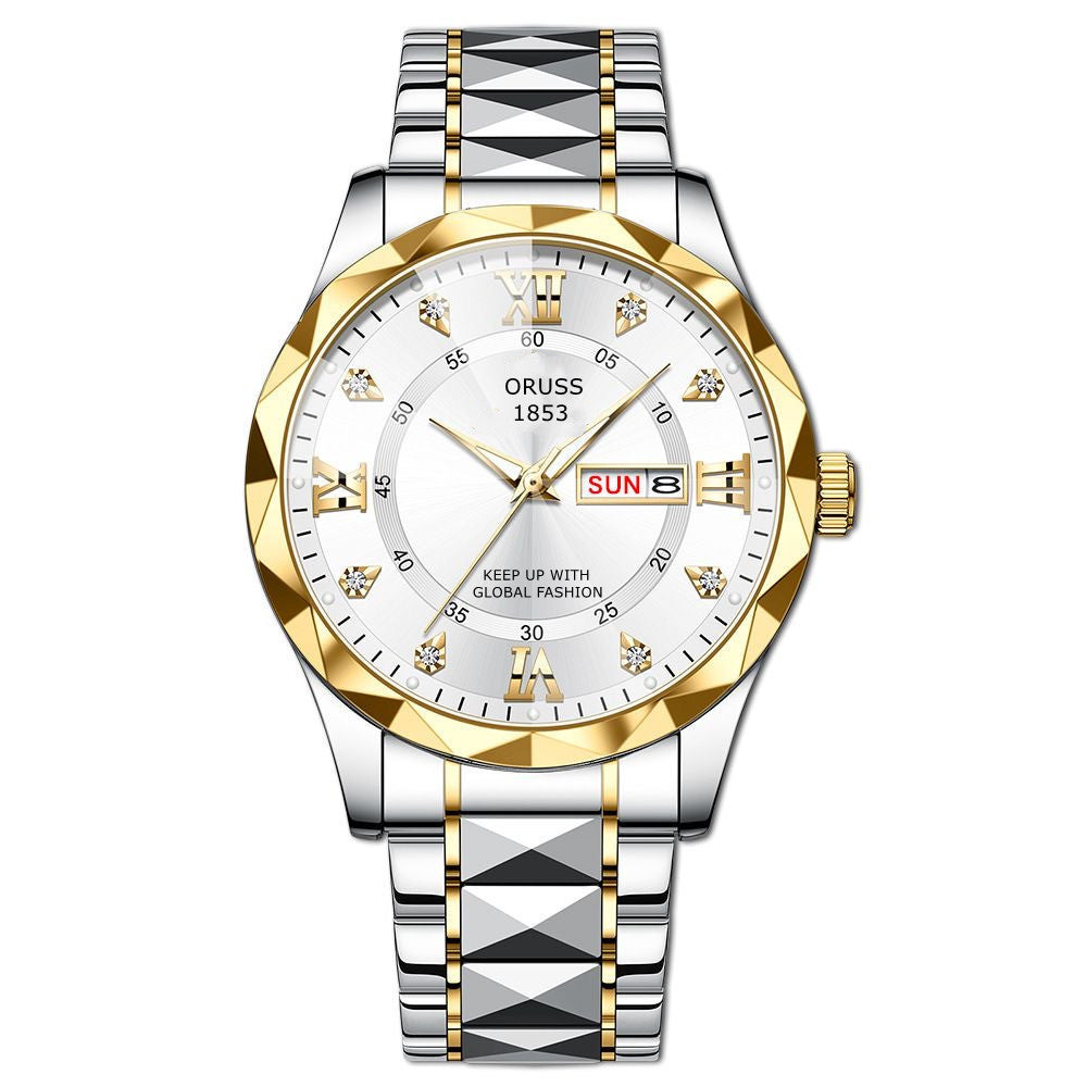 Herren-Quarz-Armbanduhr