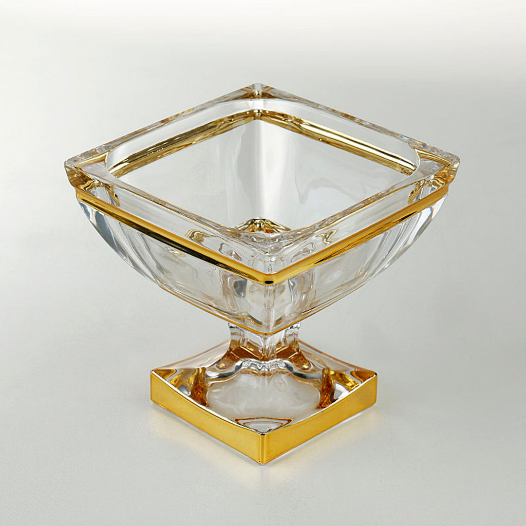 Hohes Gold-Akzent Glasgefäss – Bild 4 | LuxeStyle