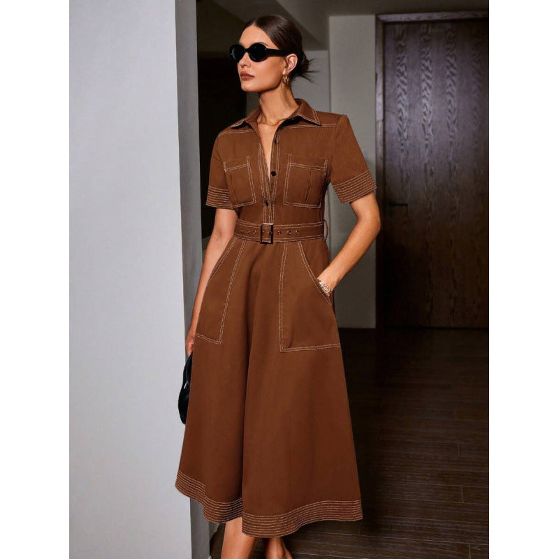 Retro-Denimkleid im A-Linien-Schnitt