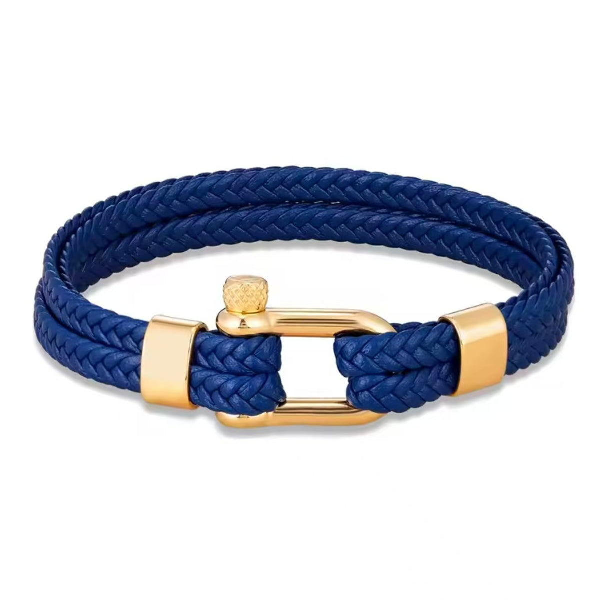 Geflochtenes Lederarmband mit Hufeisen-Schnalle – Bild 5 | LuxeStyle