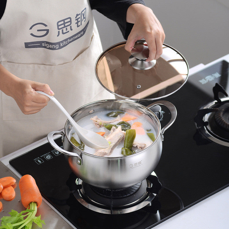 Edelstahl Suppentopf mit Glasdeckel – Bild 3 | LuxeStyle