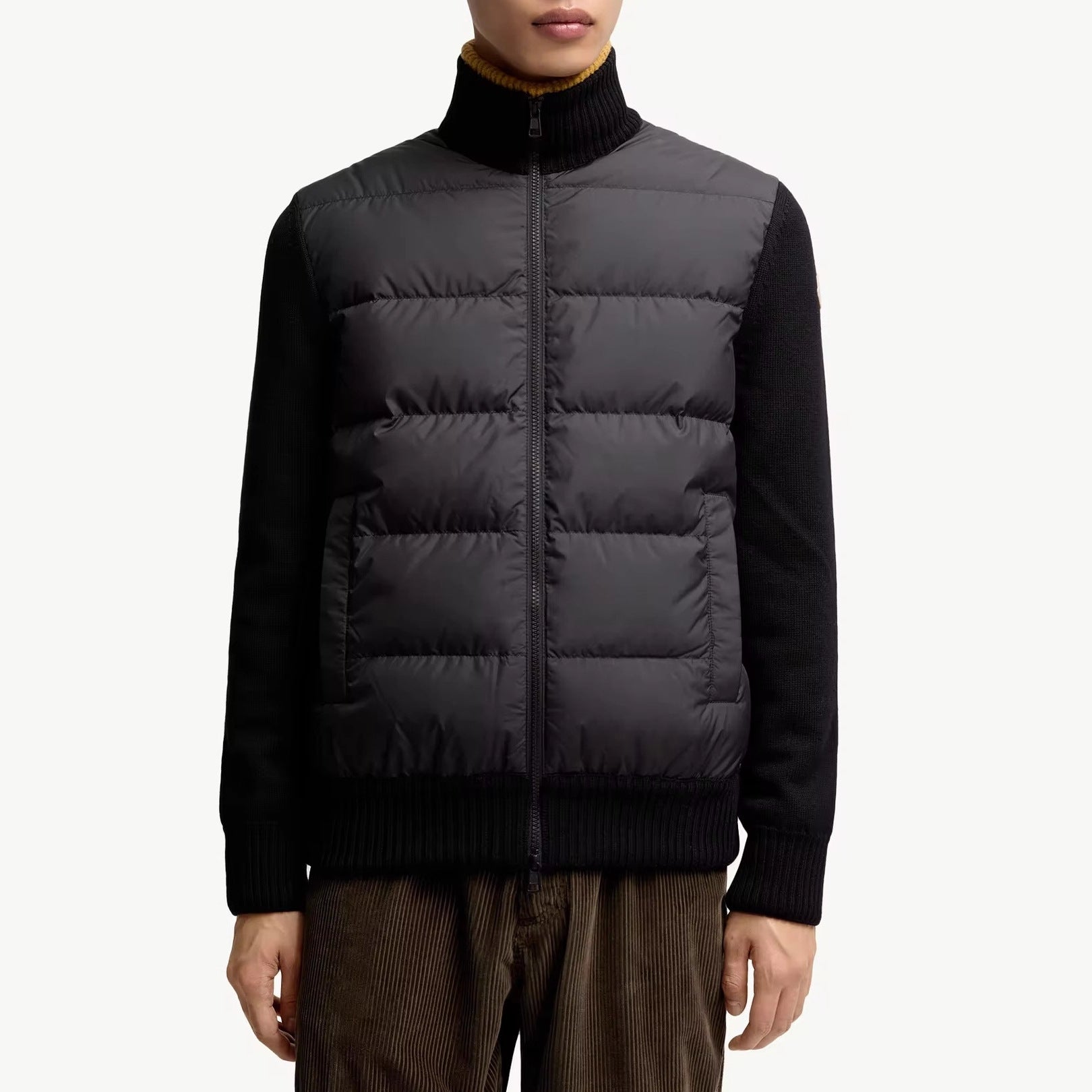 Herren Winter Stehkragen Pullover-Mantel