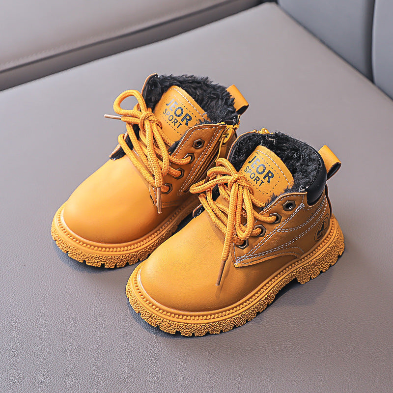 Gelbe Kinderstiefel