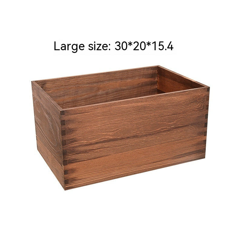 Holz-Aufbewahrungsbox im Retro-Stil