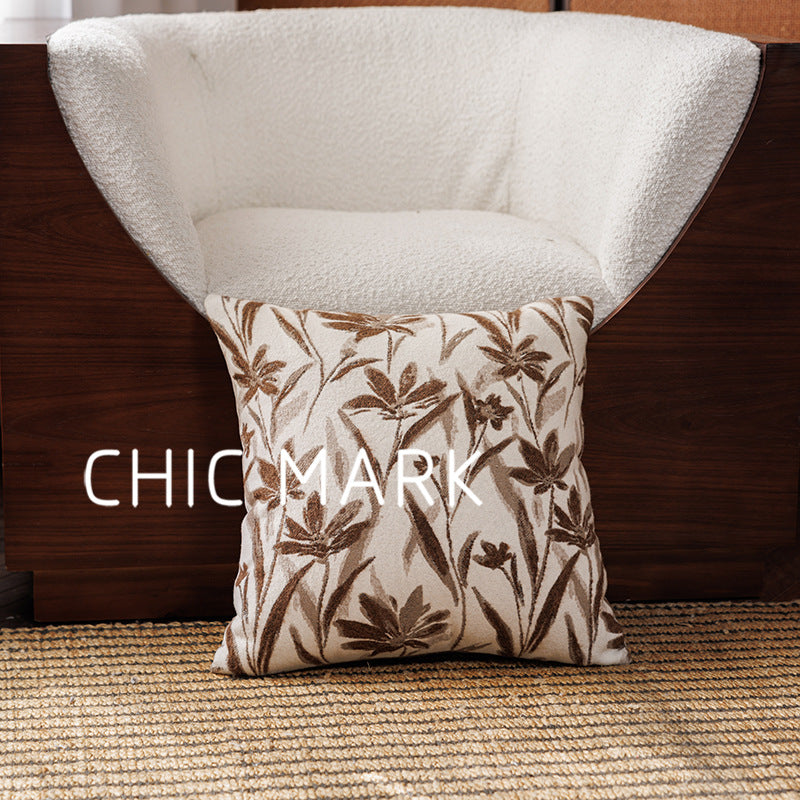 Jacquard Zierkissen mit Blumenmuster