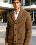 Herren Strick-Cardigan mit Streifen – Bild 1 | LuxeStyle