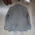 Herren Sakko Fischgrat-Muster Slim Fit