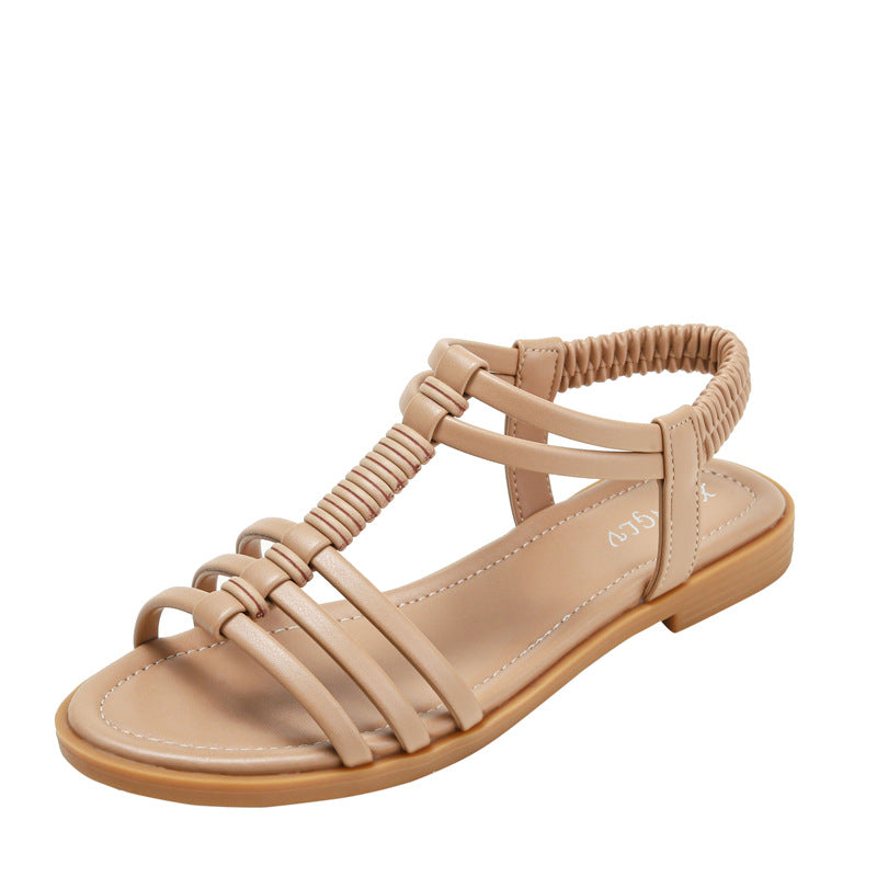 Boho Vintage Cutout Flache Strand-Sandalen – Bild 2 | LuxeStyle