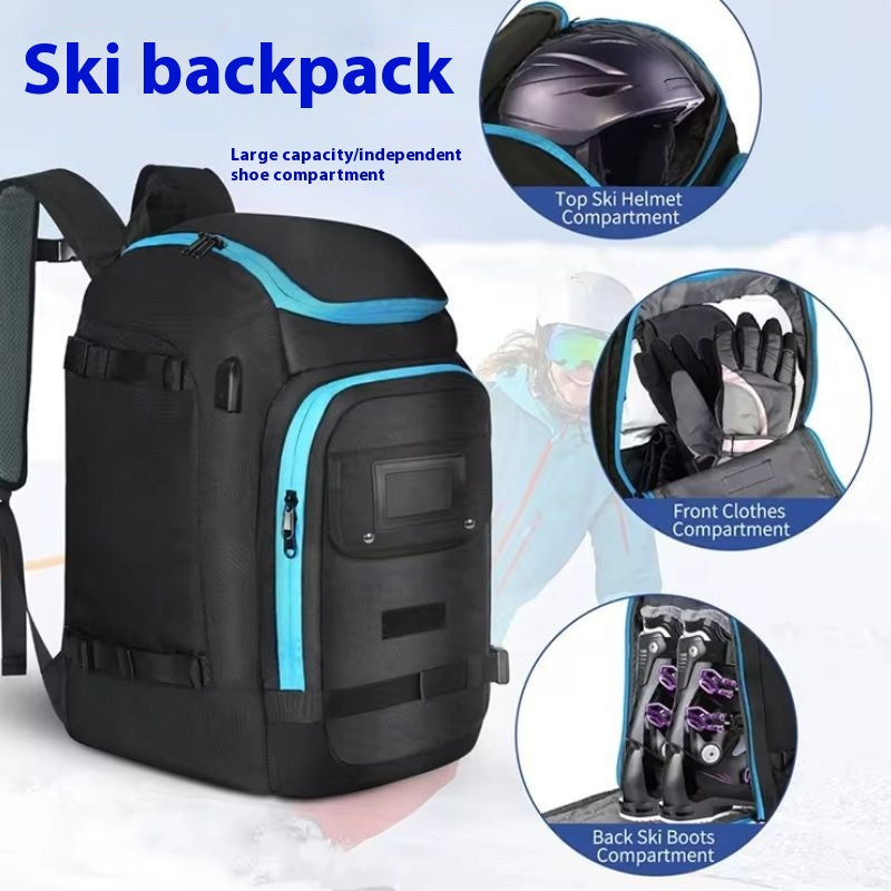 Ski- und Wander-Rucksack 50 L, Schwarz | LuxeStyle