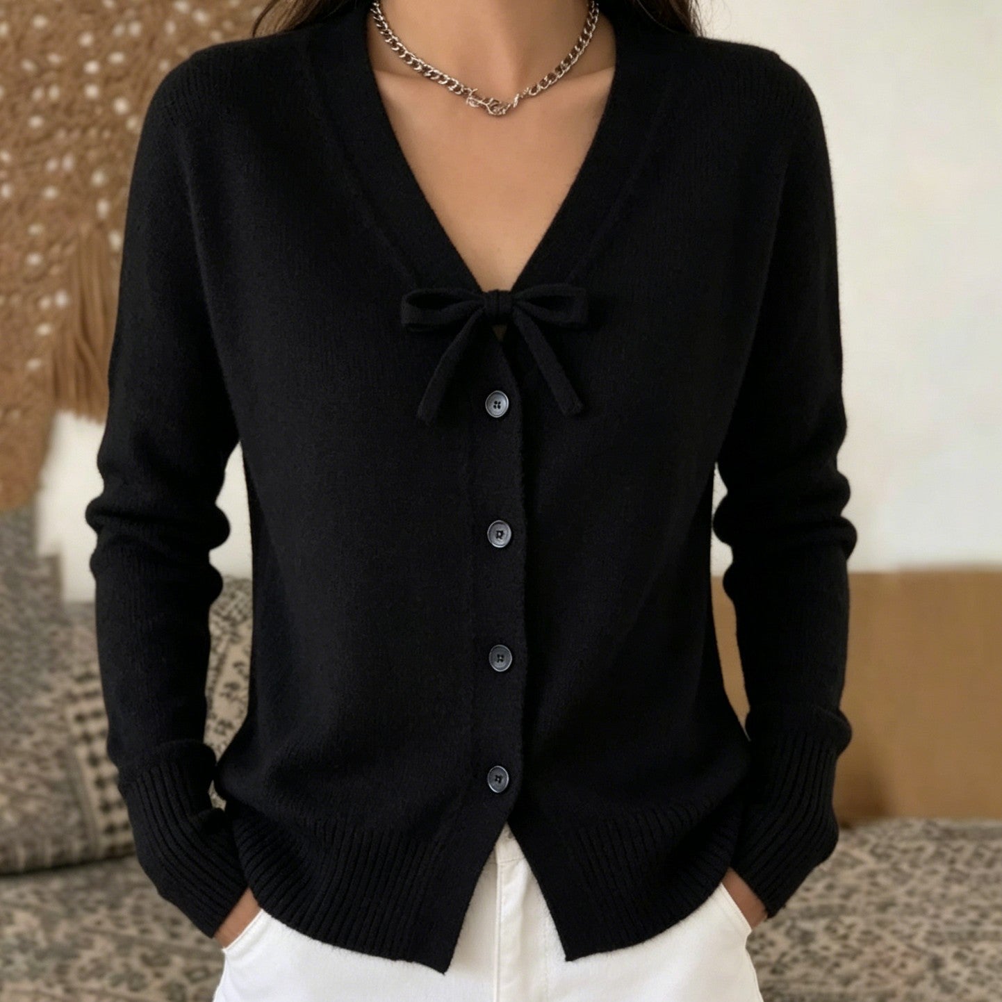 Damen-Langarmkleid aus Polyester