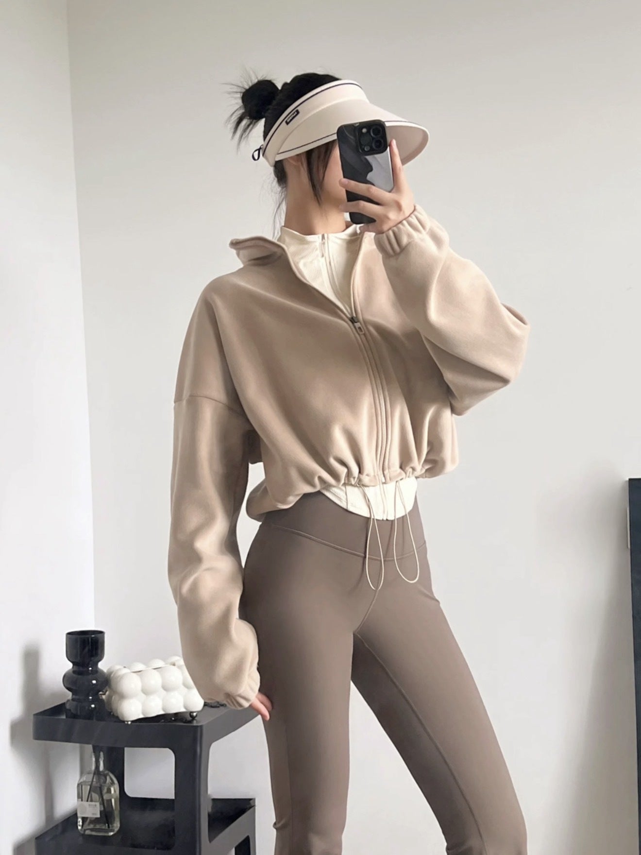 Corduroy Fleece Hoodie mit Kordelzug