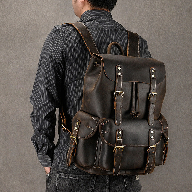Lederrucksack "Crazy Horse" (36-55L)