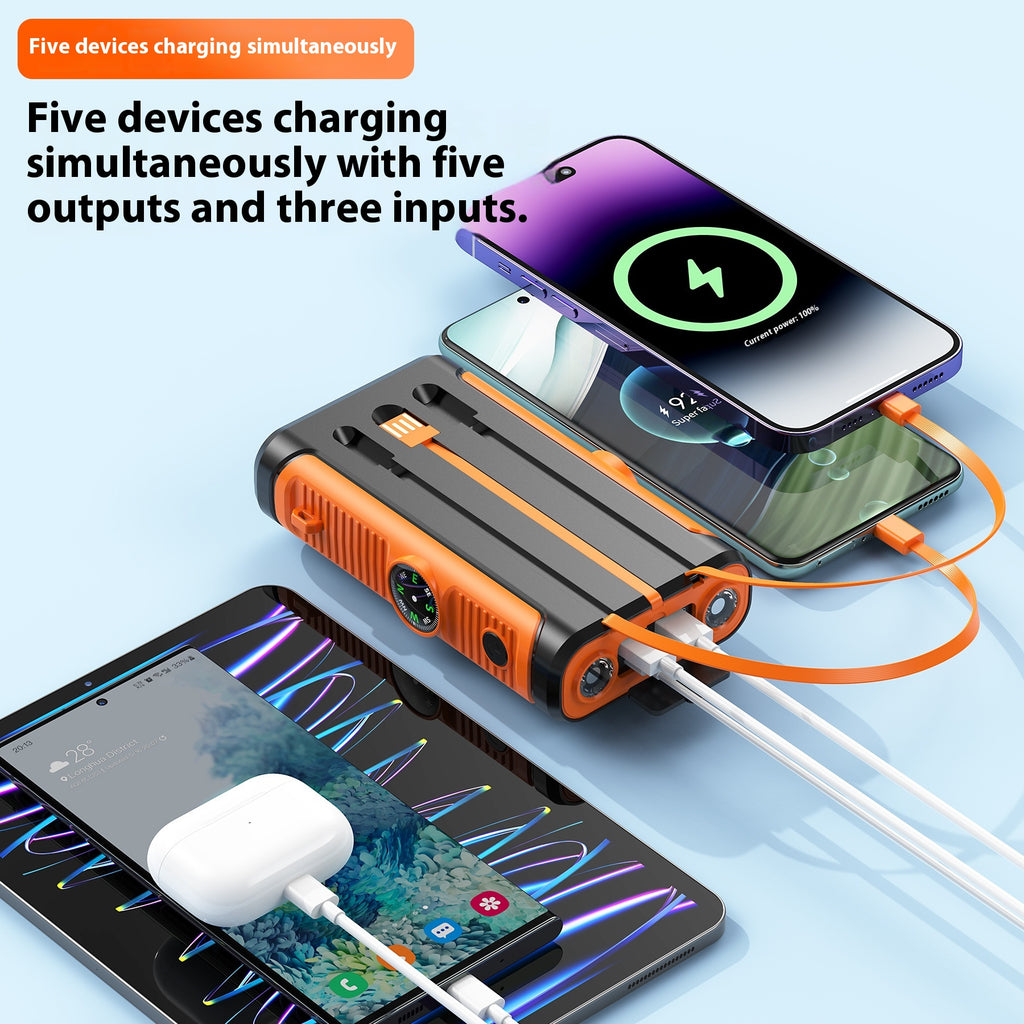 Solar Outdoor Powerbank mit Handkurbel