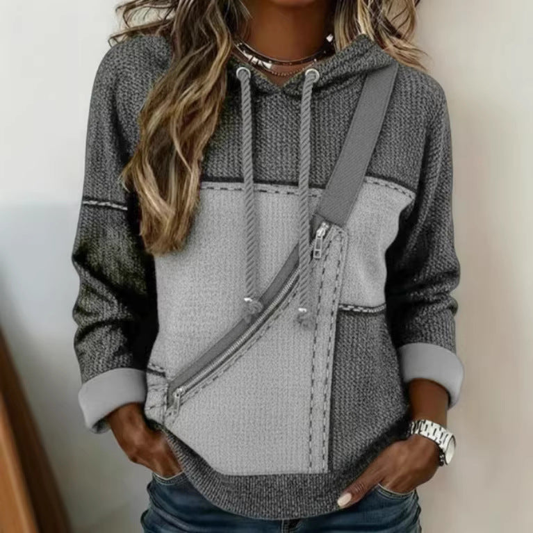3D-Print Kapuzen-Sweatshirt für Damen