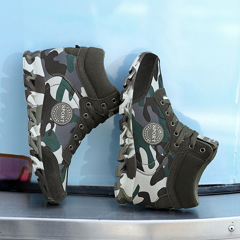 Trendige Camouflage Plateau-Sneakers für Damen