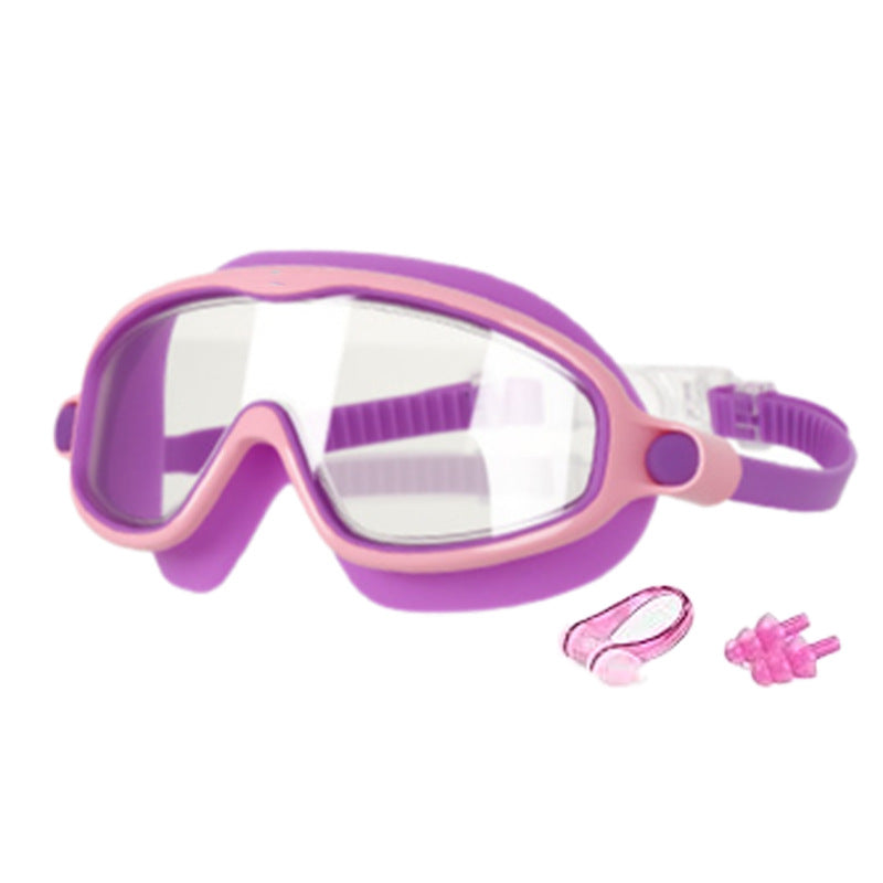 HD-Schwimmbrille für Kinder mit Nasenschutz