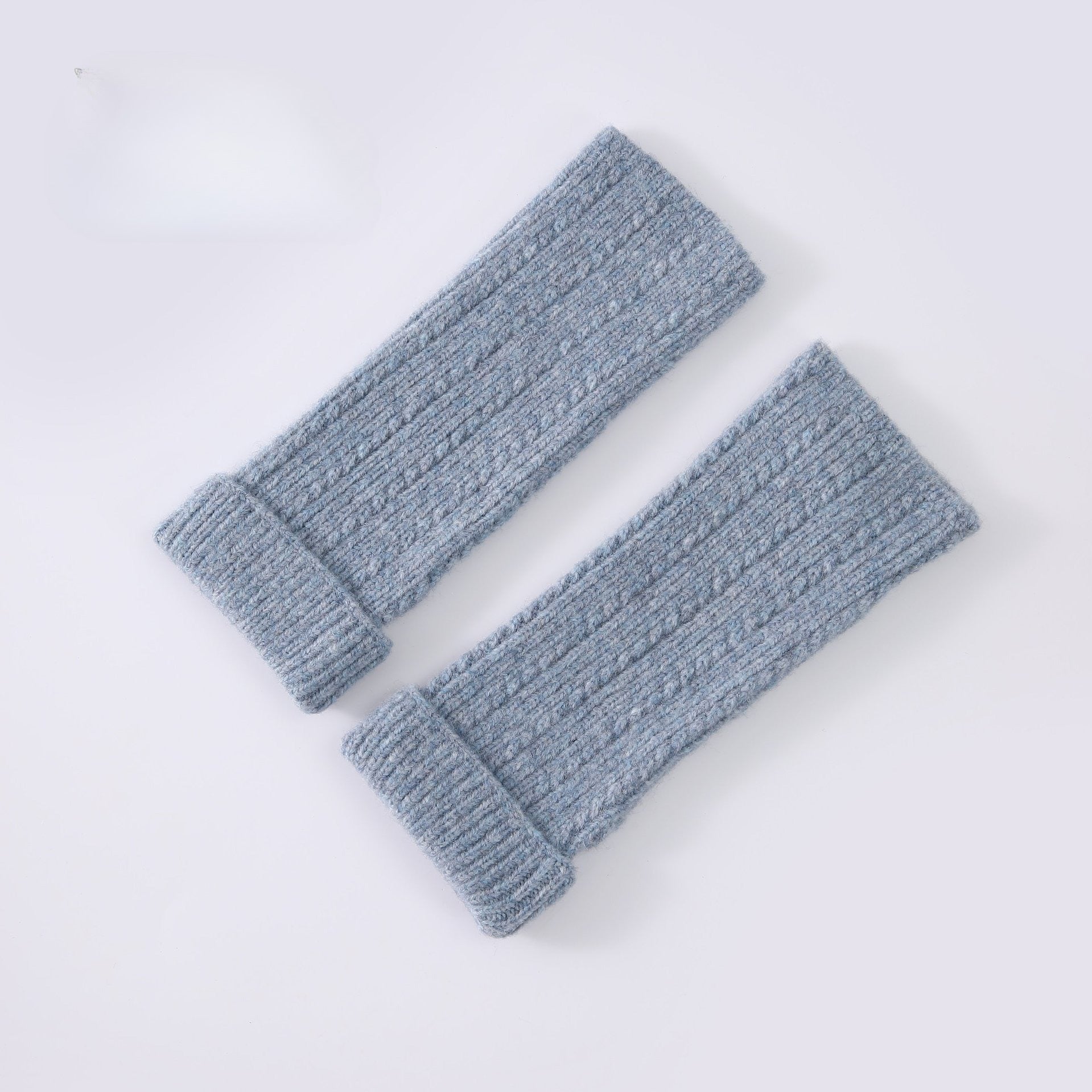 Wollmischung Fingerlose Strickhandschuhe