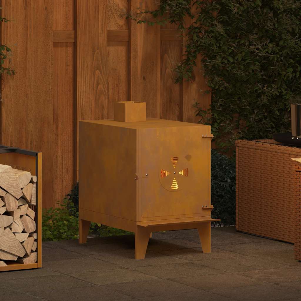 Gartenofen 35x aus Cortenstahl