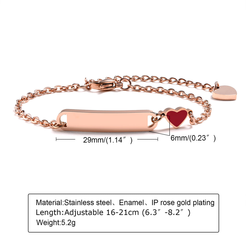 Herz-Armband aus Edelstahl