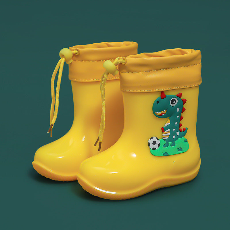 Wasserdichte Kinder-Regenstiefel mit Cartoon-Dino – Bild 3 | LuxeStyle