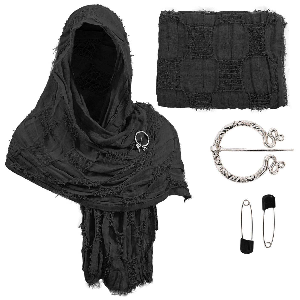 Baumwoll-Leinen-Schal mit Batik – Bild 3 | LuxeStyle