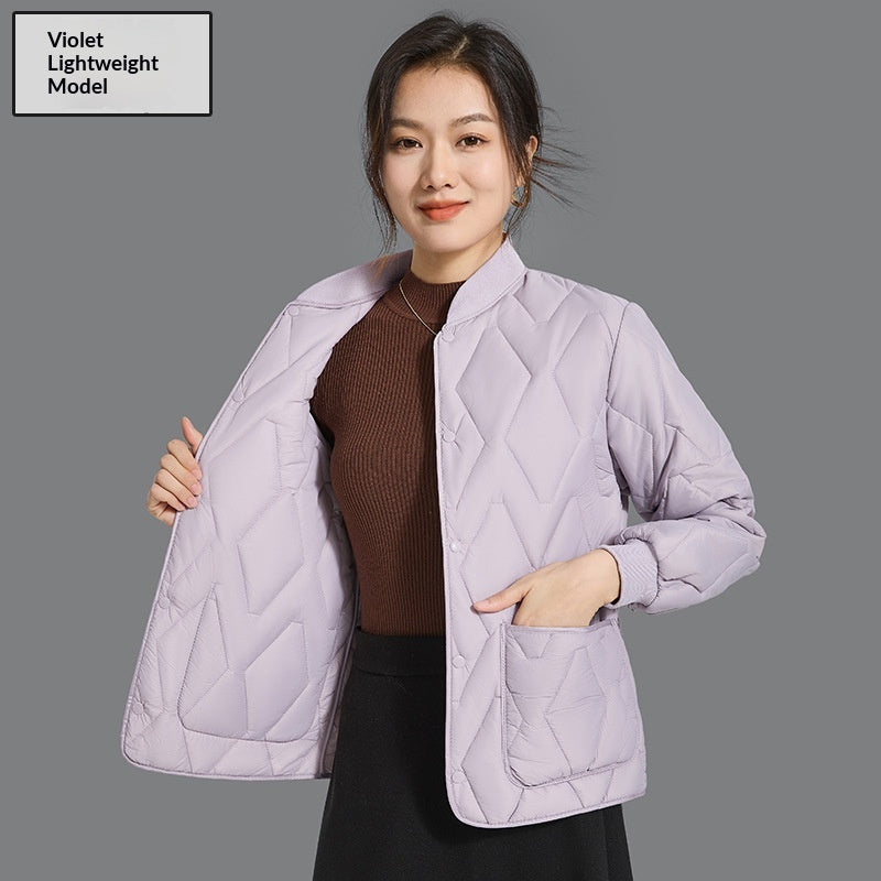 Gefütterte Damen-Freizeitjacke mit langen Ärmeln